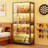  Display Cabinet with Glass Doors, 4-Tier Display Case,  Curio Cabinet with 3 Color Lights for Collectibles, Storage Cabinets with Human Body Sensor-1223310782