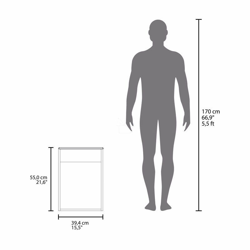 Meuble-lavabo de salle de bain avec lavabo, 1 porte, Blanc
