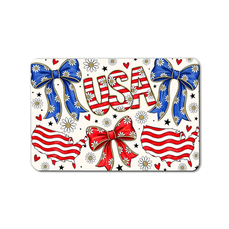 Tapis à motif de marguerite pour les États-Unis, 24 x 36 pouces, pour l'espace intérieur intérieur
