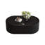 Table basse ovale avec rangement dissimulé