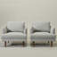 Ensemble de 2 fauteuils pivotants rembourrés Miller-1676801465