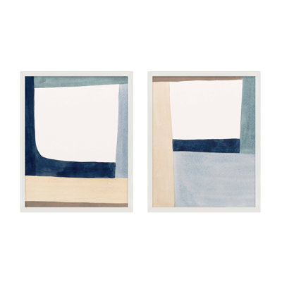 Composition in Blue 2-Piece Print Set