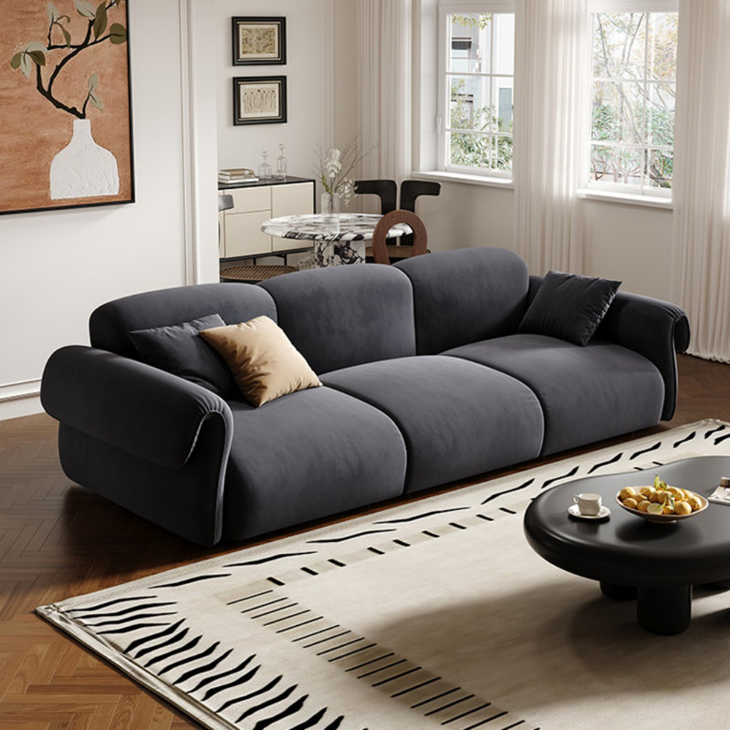 Canapé rétro décontracté et créatif, Gris foncé