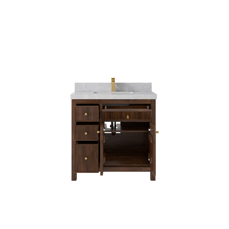 Teck de 36 po Sonoma X P 22 po Meuble-lavabo central D , Gris perle