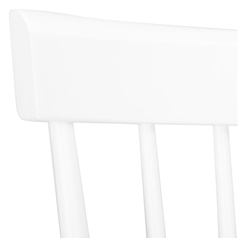 Tabouret de bar et de comptoir en bois massif Stacee, Blanc, Tabouret de bar (siège d'une hauteur de 29 po)