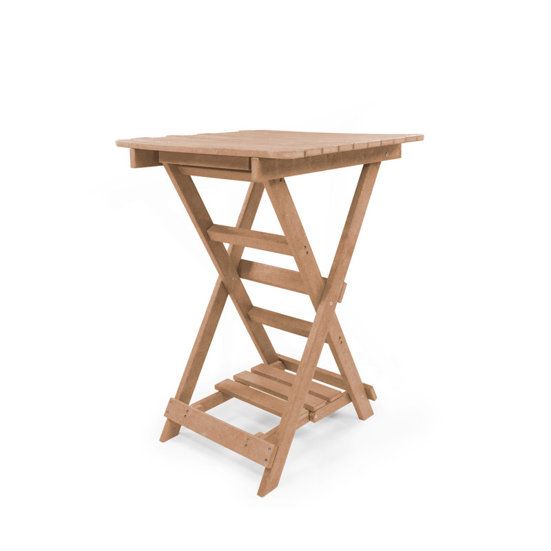Table de bar pliante en teck recyclé toutes saisons Summit Ridge, Teck