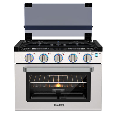 CAMPLUX 17-Inch 3 Burners 1.27-cu ft Slide-In Liquid Propane Gas Range, Stainless steel