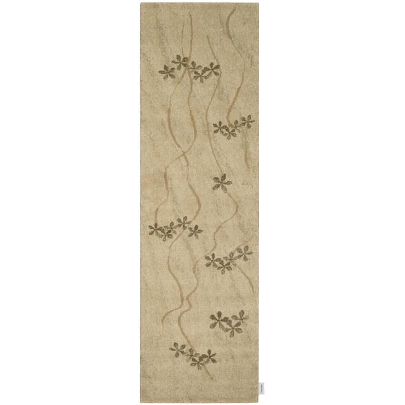 Woven Textures Wool Floral Indoor Rug, Runner 2'3" x 8'