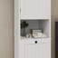 Armoire de trieur de linge inclinable à un compartiment et une porte - Blanc