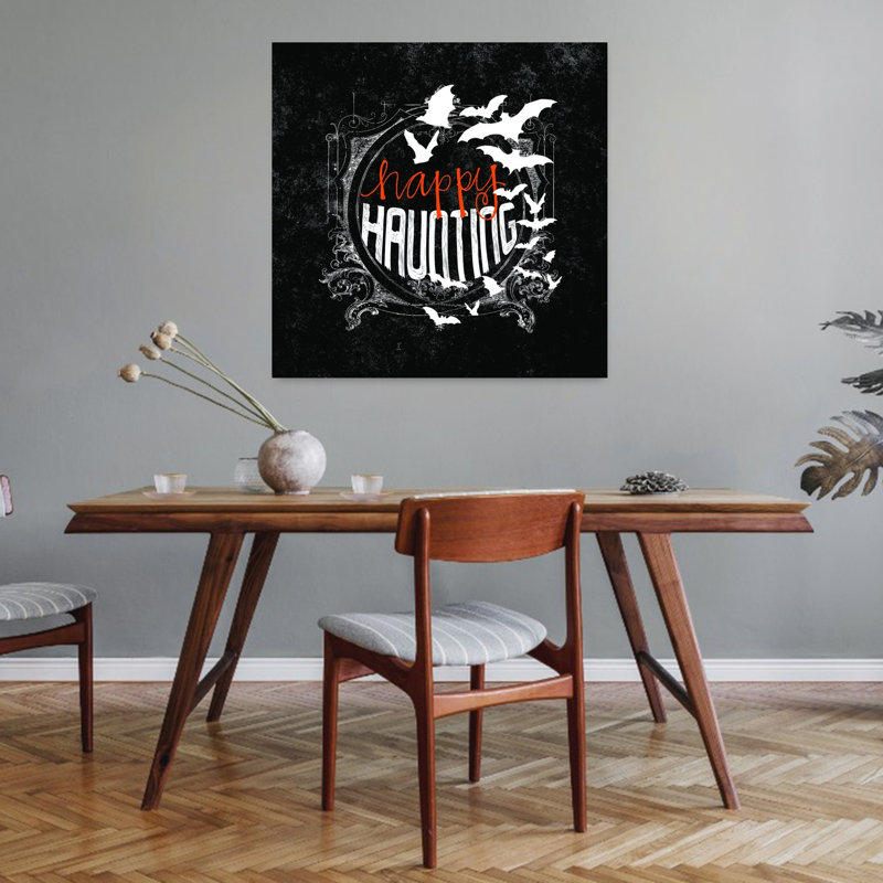 Art contemporain de chauve-souris Happy Haunting II, H 32 po x l 32 po