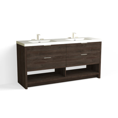 Vue 72" W Freestanding Double Bathroom Vanity