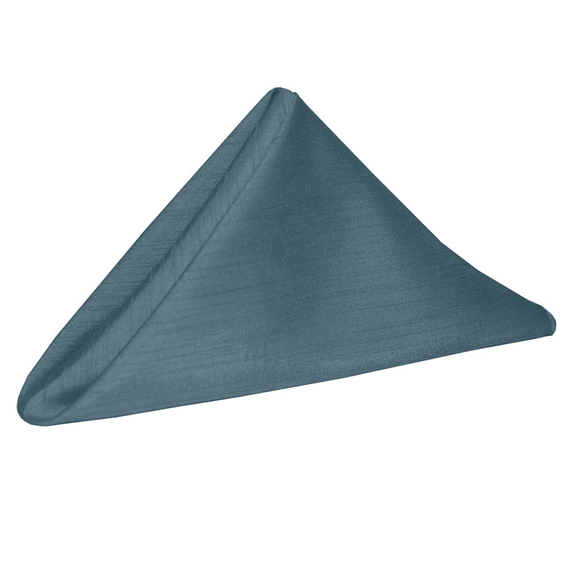 Yulia Silk Square Napkin, Slate, 17" x 17"