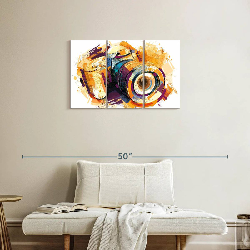 Senne Abstract Camera, 14" H x 23" W