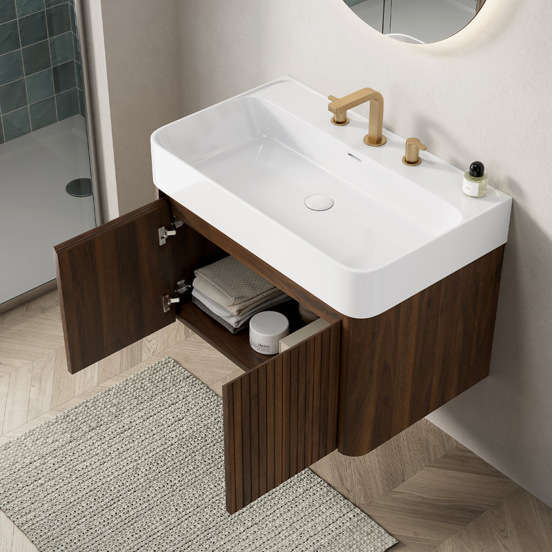 Meuble-lavabo mural flottant 30 po