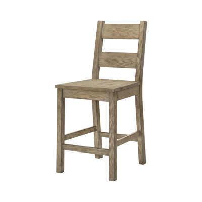 18.9" W Rustic Counter Chair, Vineyard Oak