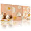 Abstrait, rayons de soleil, cercles, vagues, vases, ensemble de 3 impressions sur toile-1713386524
