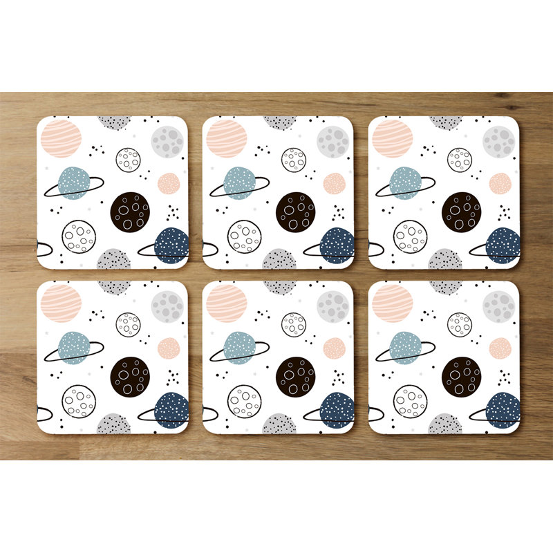Square 6 Piece Coaster Set