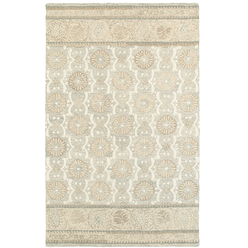 Baddesley Performance Wool Floral Indoor Rug, Rectangle 3'6" X 5'6"