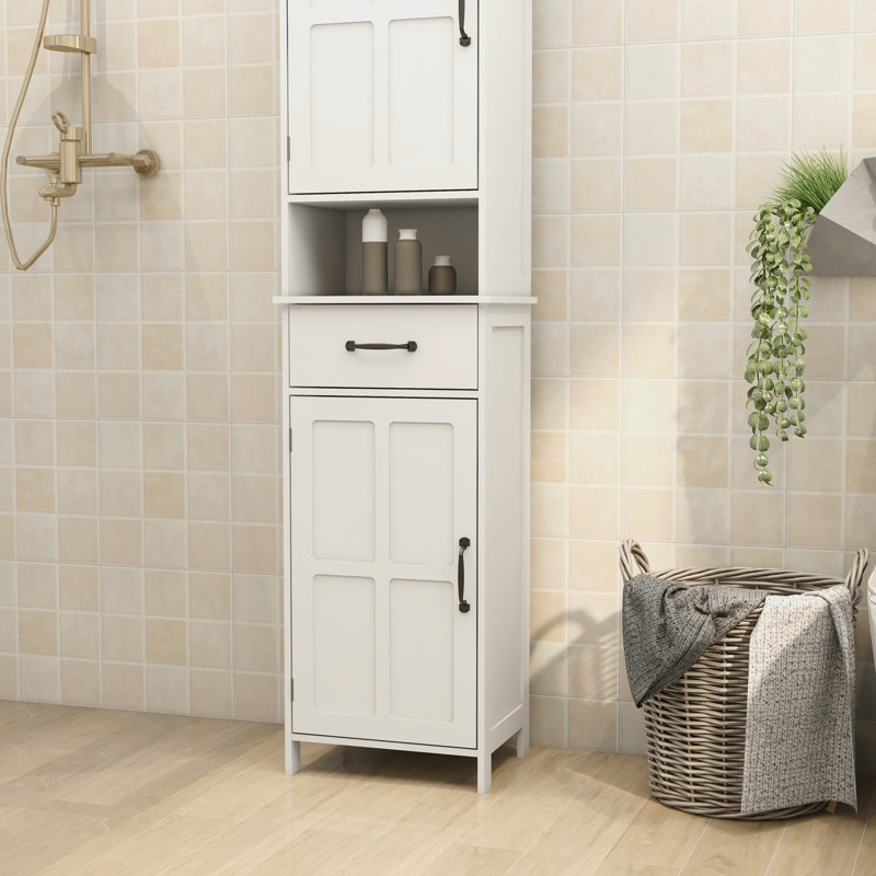 Armoire sur pied Slim White