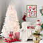 Arbre de Noël blanc 9 pi pré-éclairé avec fil mémoire - 650 lumières incandescentes chaudes, extrémités de 1930, conception à dépliage automatique, support en métal stable, arbre de Noël artificiel en PVC-1241284538