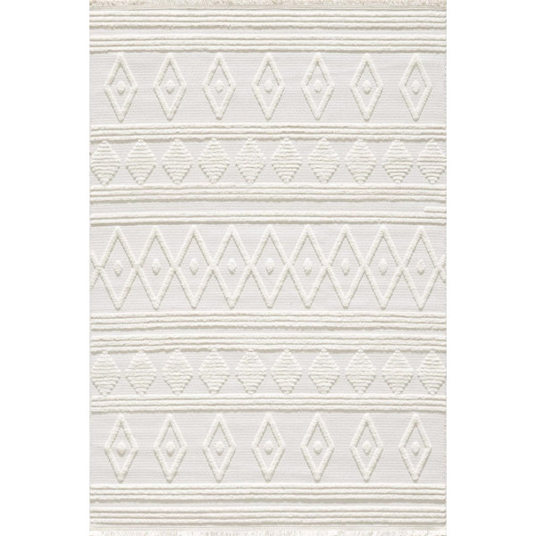 Gracie Oaks Square Huynh Geometric Machine Woven 120x120 Area Rug ...
