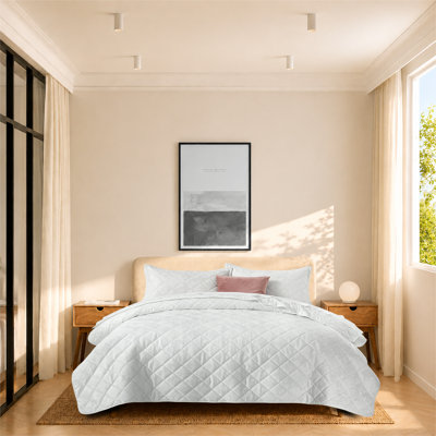 Ensemble de couvre-lit moderne en velours embossé - courtepointe légère toutes saisons avec taies d'oreiller