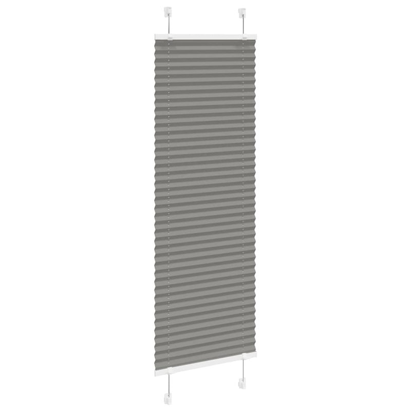 Room Darkening Pleated Shade, 40cmW x 100cmL, Anthracite