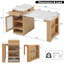 Îlot de cuisine extensible avec table de salle à manger, rangement double-face et prise de courant intégrée pour une utilisation polyvalente et une efficacité maximale de l'espace-919890962