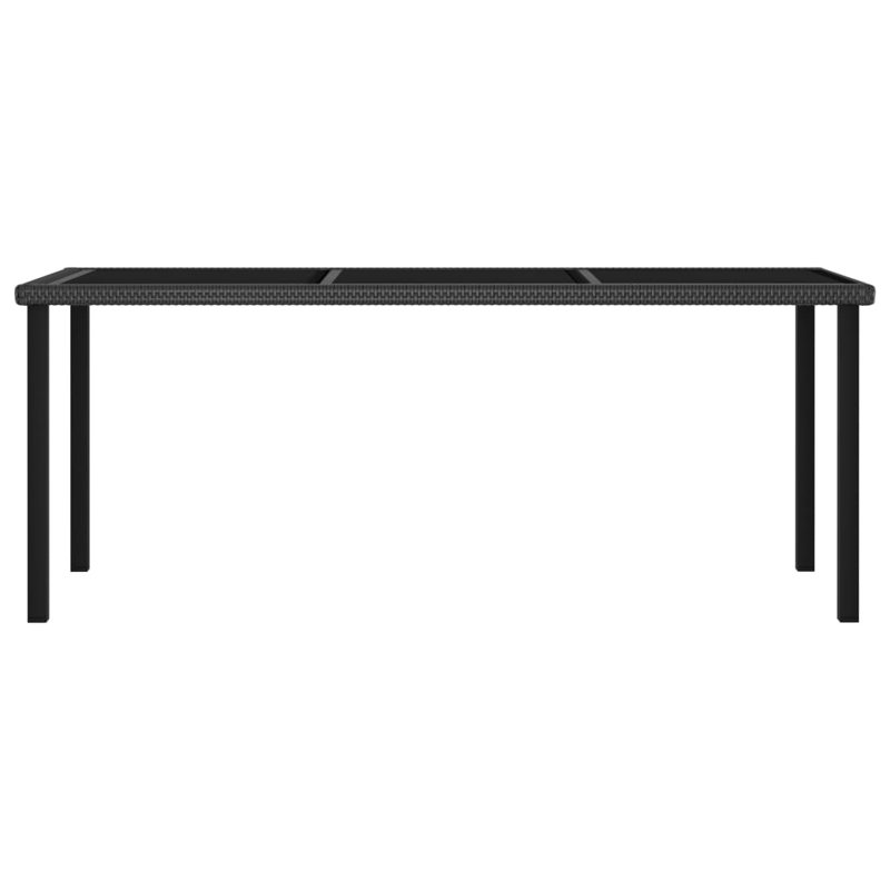Adhira Rectangular Outdoor Dining Table , 180cm cm W 70cm cm D, Black