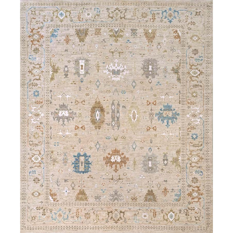 Oushak Collection, Transitional One-of-a-Kind Rectangle 8'1" X 9'11" Hand Knotted Area Rug
