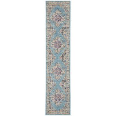 Tapis bleu traditionnel Augusta