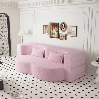 Modern Floor Sofa With 2 Pillows