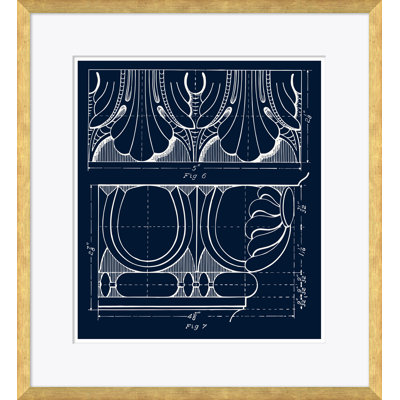 Blue Figure 7 Framed Drawing Print
