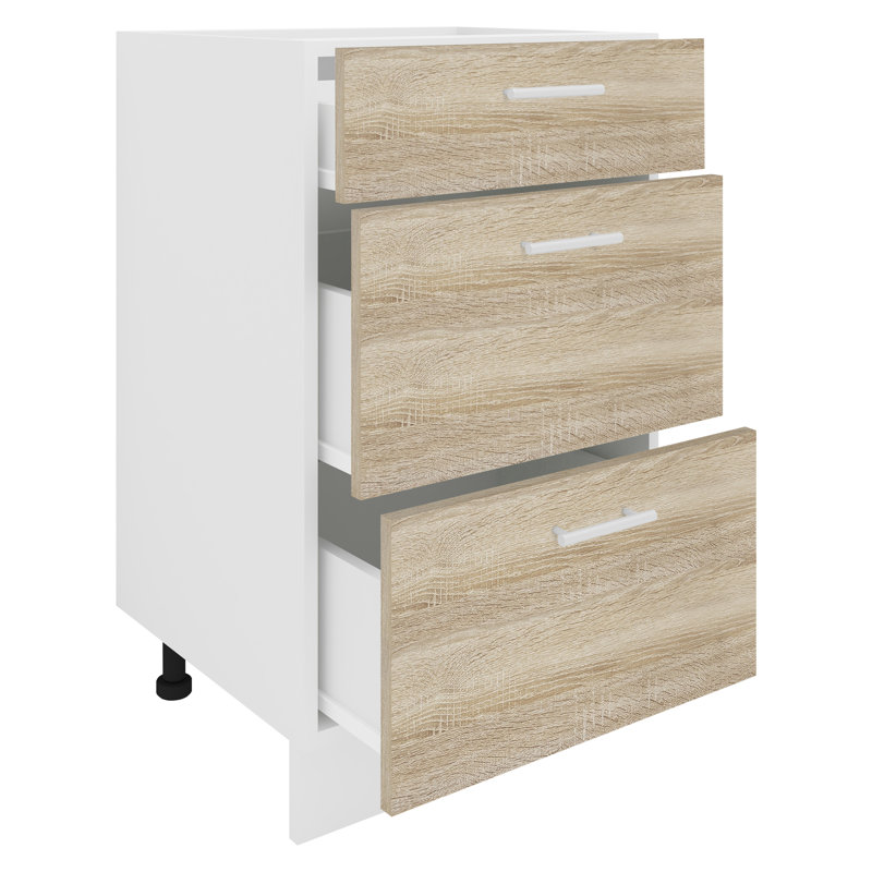Bilboroughs Wardrobe, White/Sonoma oak