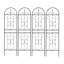 Paquet de 4 treillis de jardin en métal 71 po x 19,7 po antirouille pour plantes grimpantes