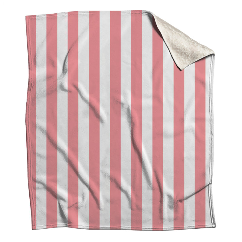 Pink Stripes Blankets, L 50 po x H 60 po