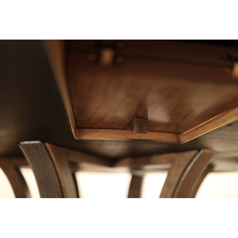 Jupe Mink Extendable Solid Wood Dining Table, Warm Mink