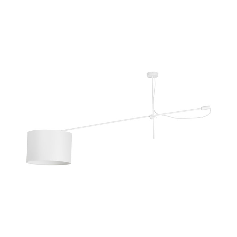 Hagler 1 - Light Drum Pendant, White, 58cm H x 158cm W x 29cm D
