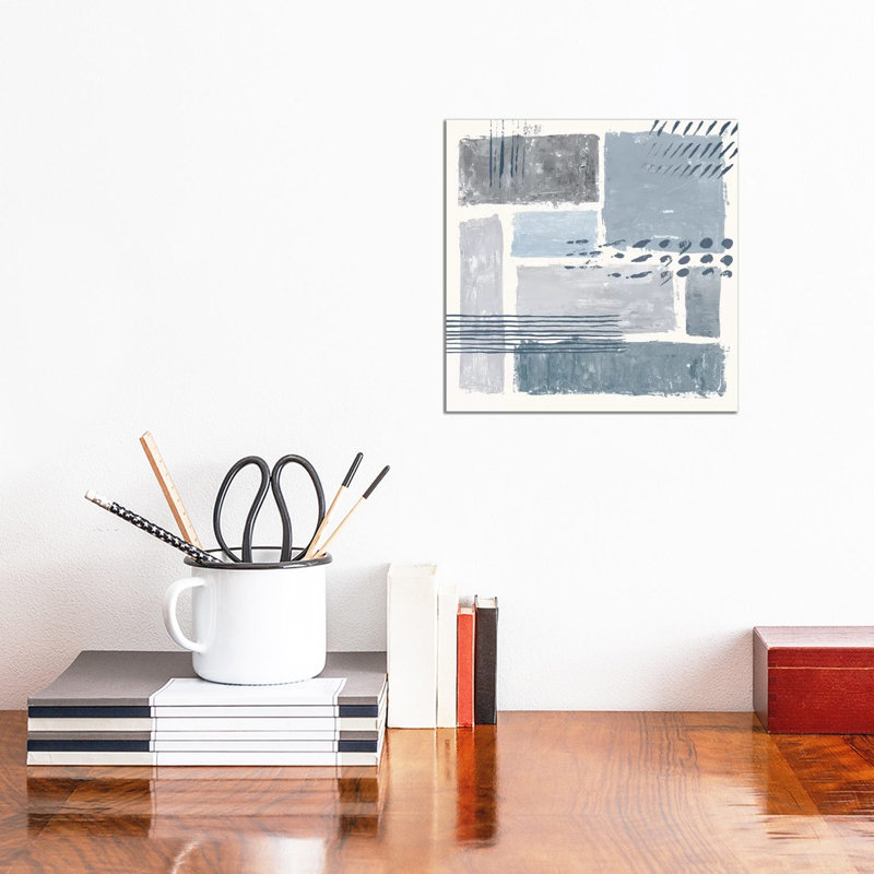 Between The Lines III by Sarah Adams - Wrapped Canvas Painting, 30.48 cm H x 30.48 cm W