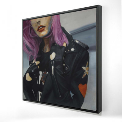 «Young Punk Woman» sur toile