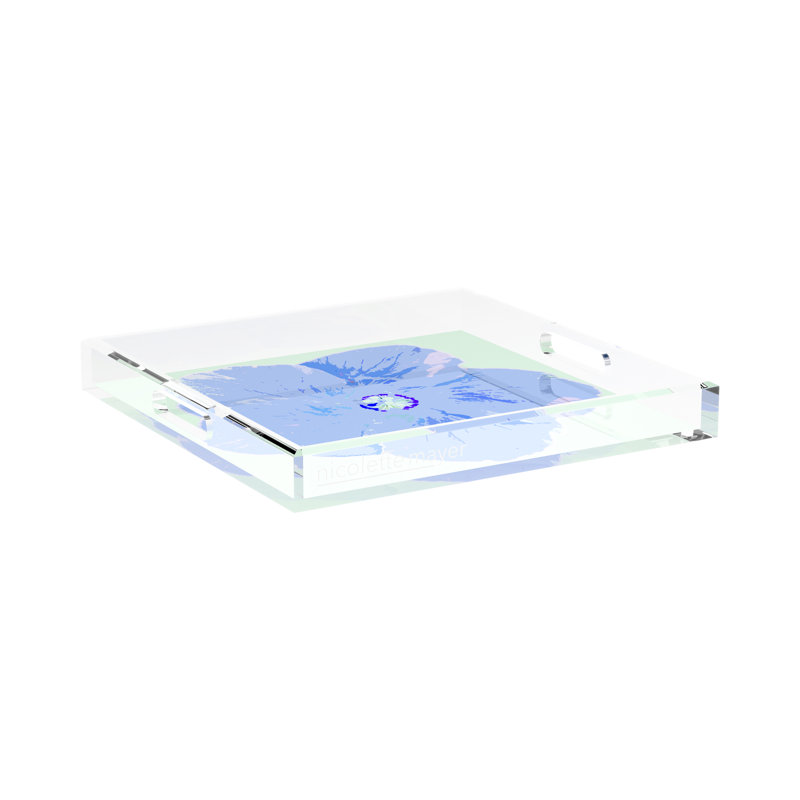 Decorative Tray, 15"W x 15"D x 2"H, Clematis