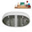 51" Streamline Soaking Freestanding Tub and Tray With Internal Drain-101686554