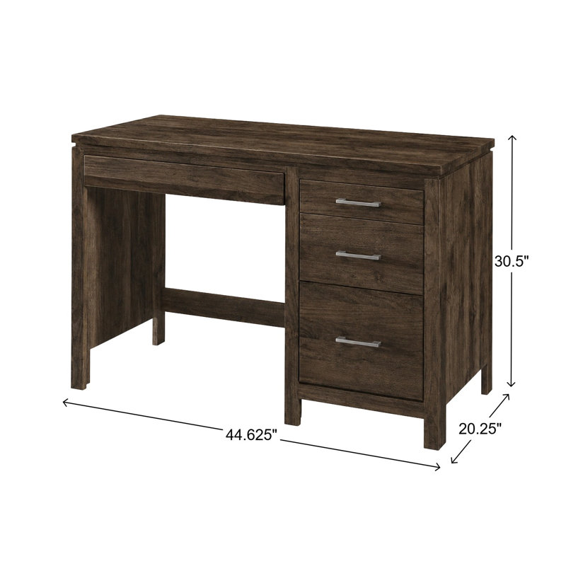 Bureau 4 tiroirs en bois massif - Fabriqué aux États-Unis, Fer