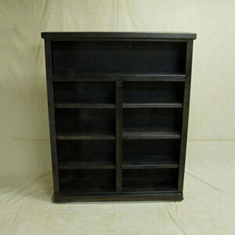 Solid Standard Bookcase, Black, 72" H x 48.5" W