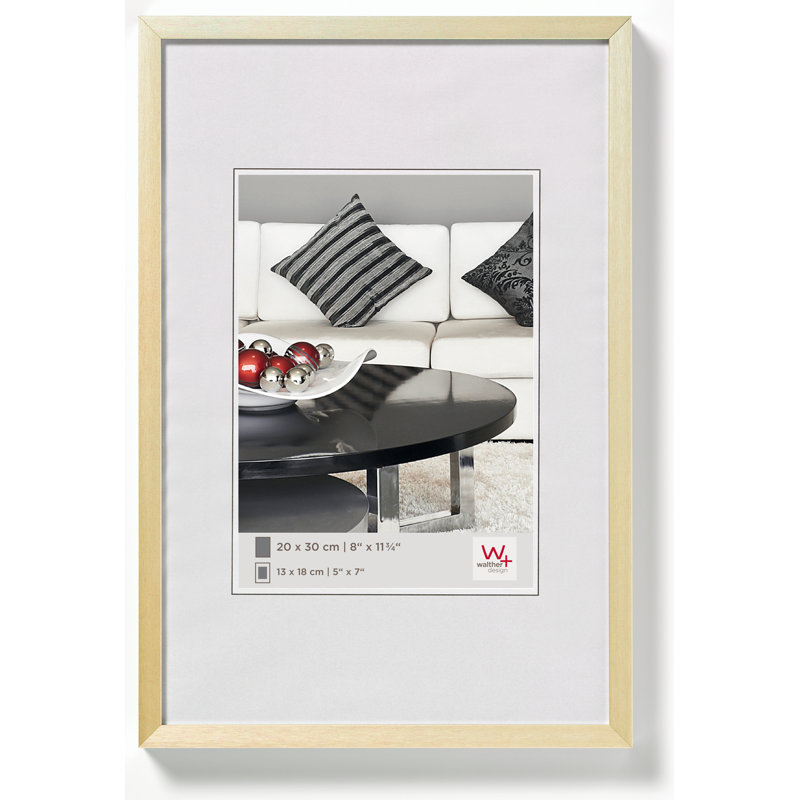 Metal Picture Frame with Mat, Gold, 60 cm H x 40 cm W