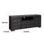 Console de meuble télé Kizie, armoires de rangement, bois fauve, 72 pouces-112302899