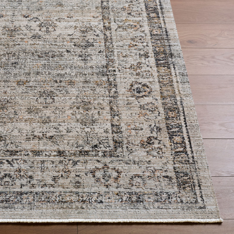 Tapis extérieur tissé à la machine Giley Alix X Livabliss Neiland, Gris clair, Rectangle 7 pi 1 po x 10 pi