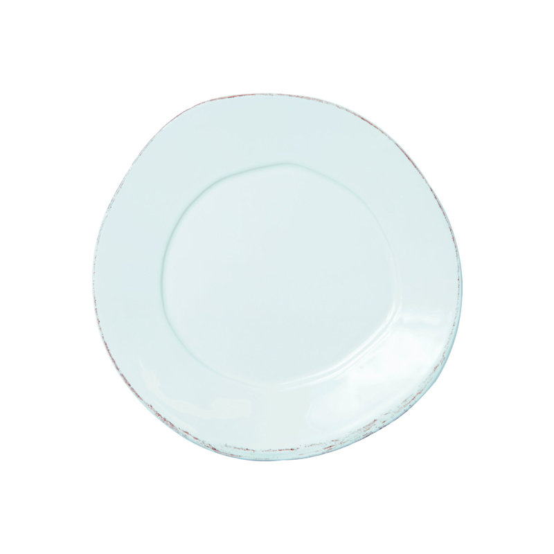 Lastra Handmade Stoneware Salad/Dessert Plate, Aqua