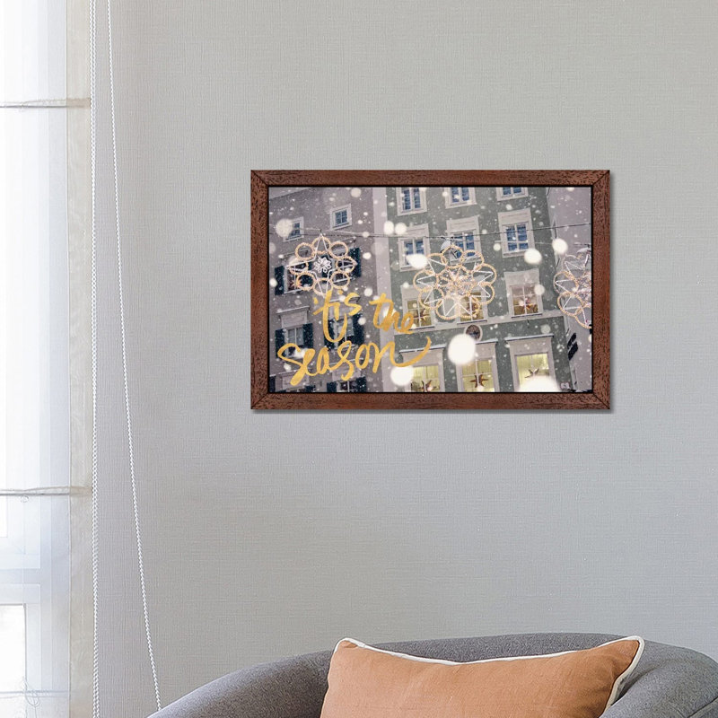 Tis The Season by Anna Coppel - Floater Frame Print on Canvas, Brown