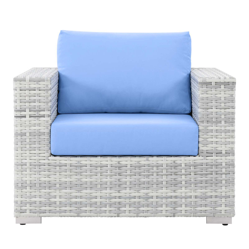 Convene Outdoor Patio Armchair, Light Blue
